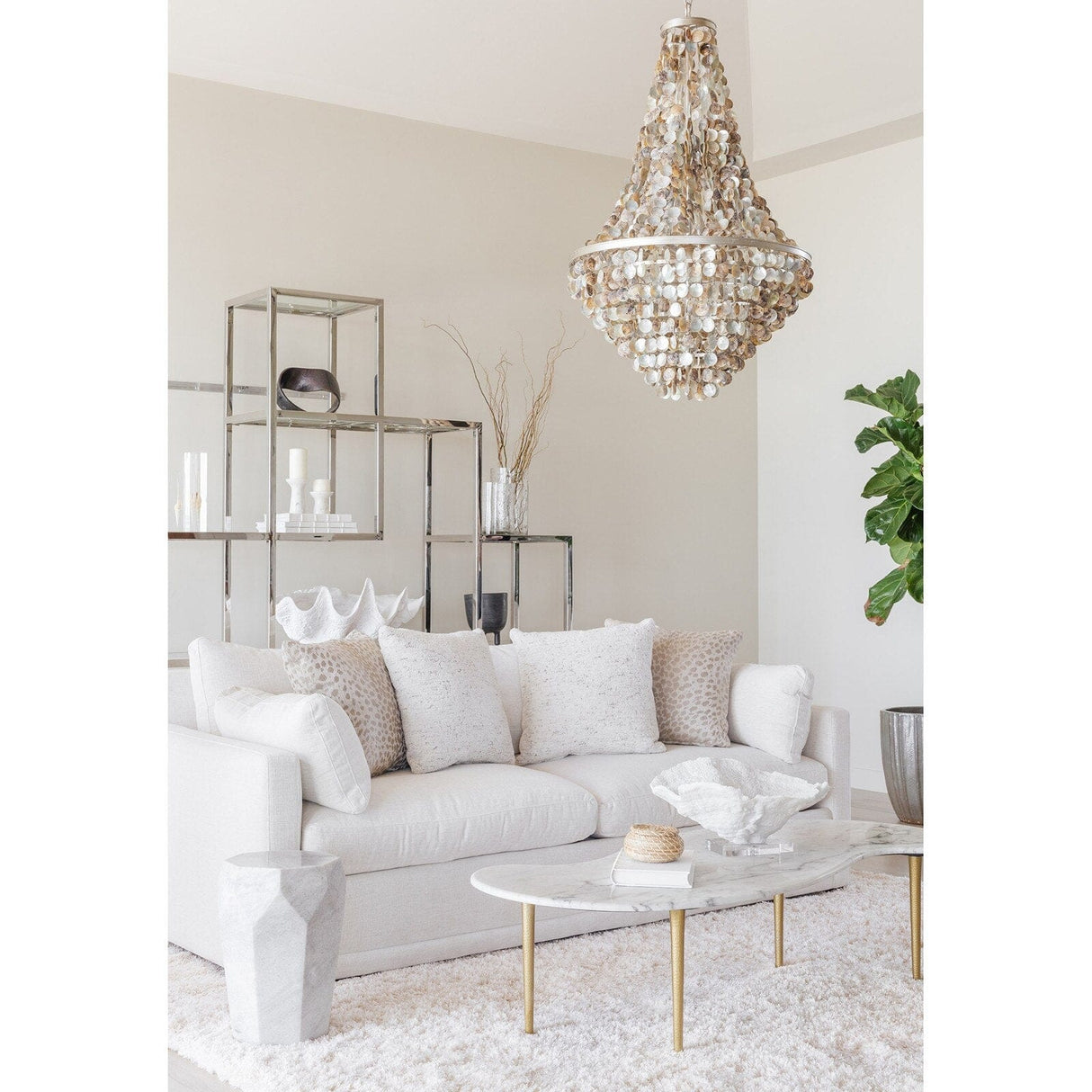 Klein Marble Candle Holder Set Decorative Object 20-1455WT 844717033896