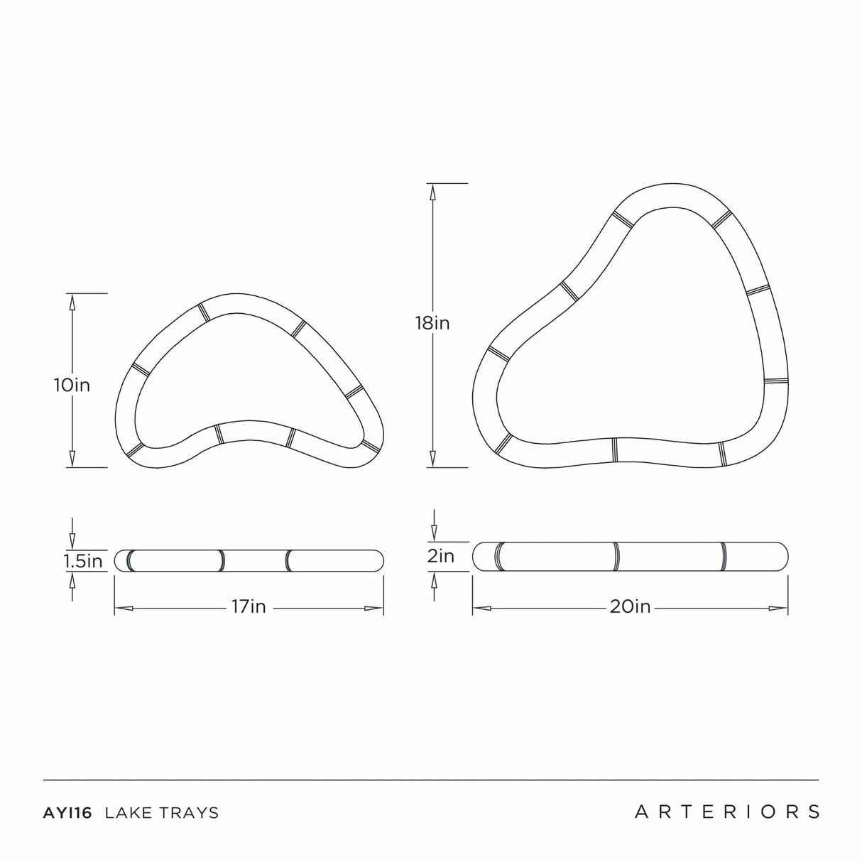 Lake Trays (Set of 2) Decorative Objects AYI16