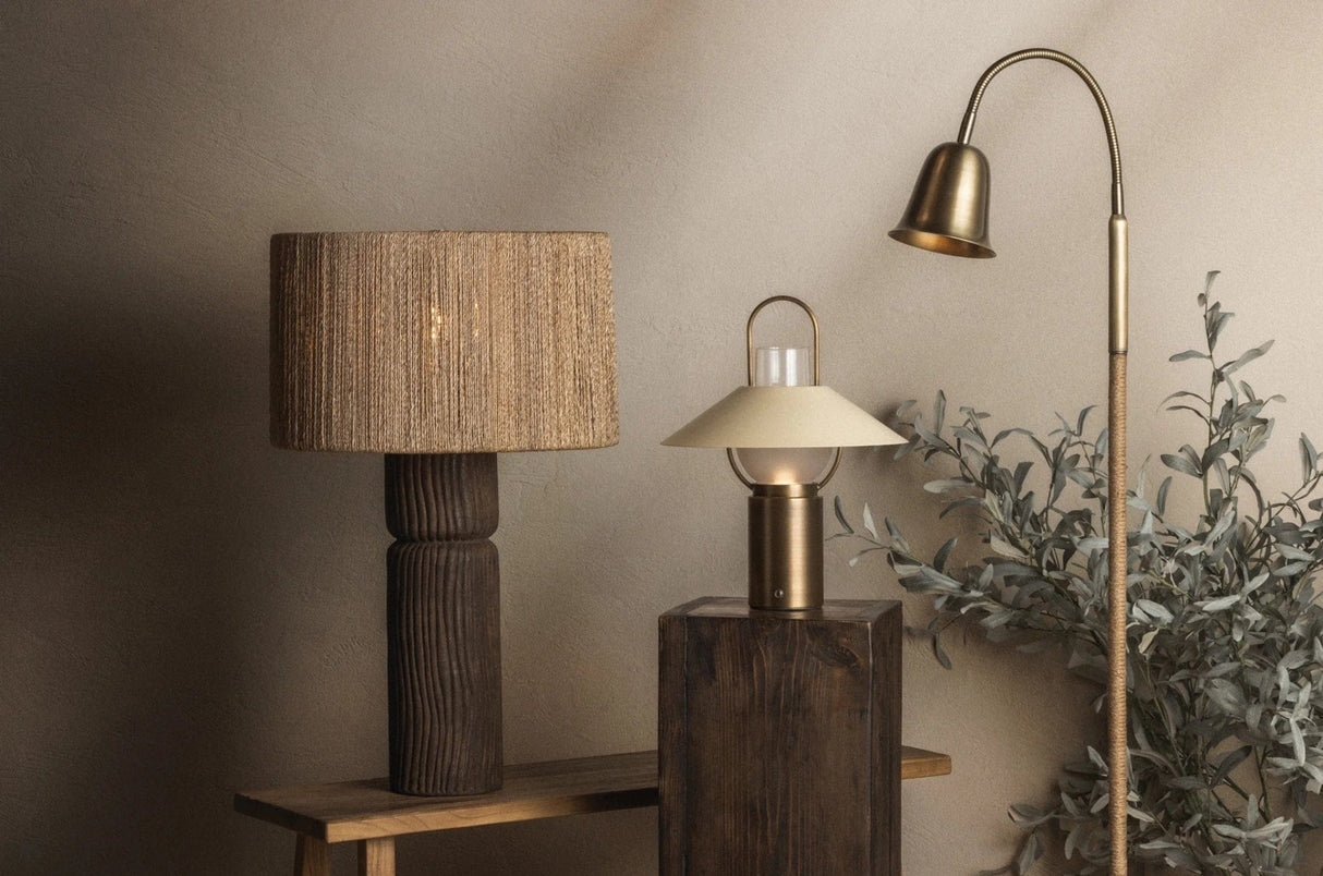 Lauren Liess Folk Table Lamp Table + Desk Lamps PTL1427-PBR/CSK