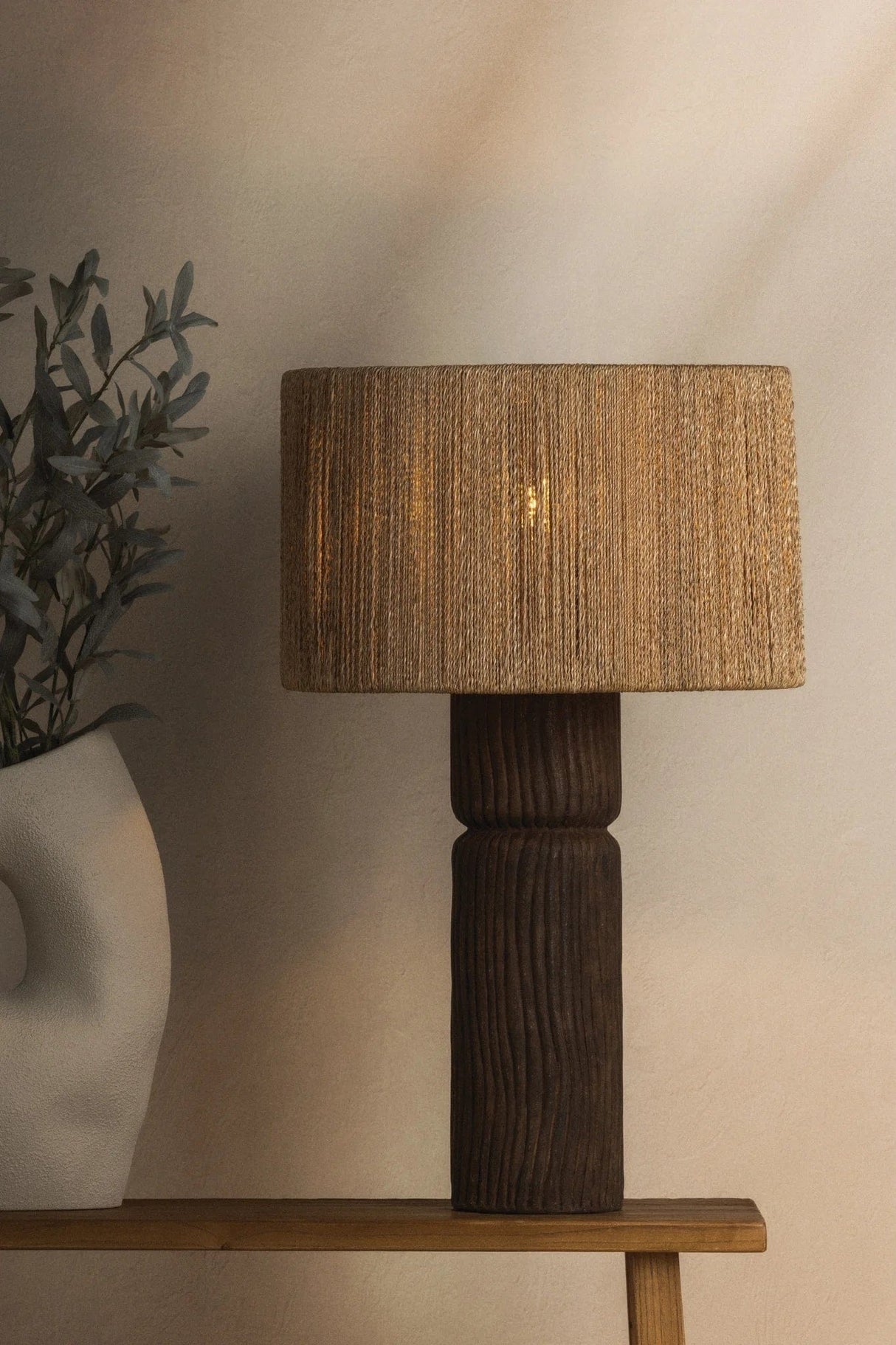 Lauren Liess Folk Table Lamp Table + Desk Lamps PTL1427-PBR/CSK