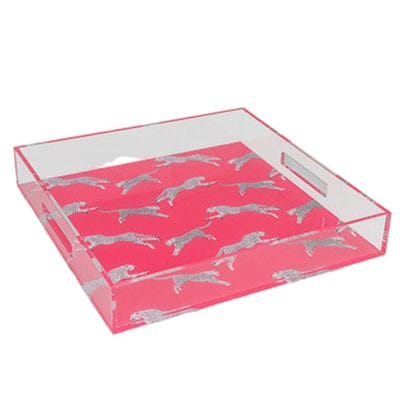 Leaping Cheetah Tray Decorative Object ACGS-446-01