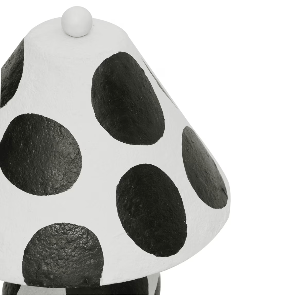 Lerici Black and White Papier Mache Table Lamp Table Lamps TOV-G18684