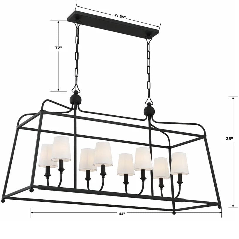 Libby Langdon for Crystorama Sylvan 8 Light Chandelier Lighting