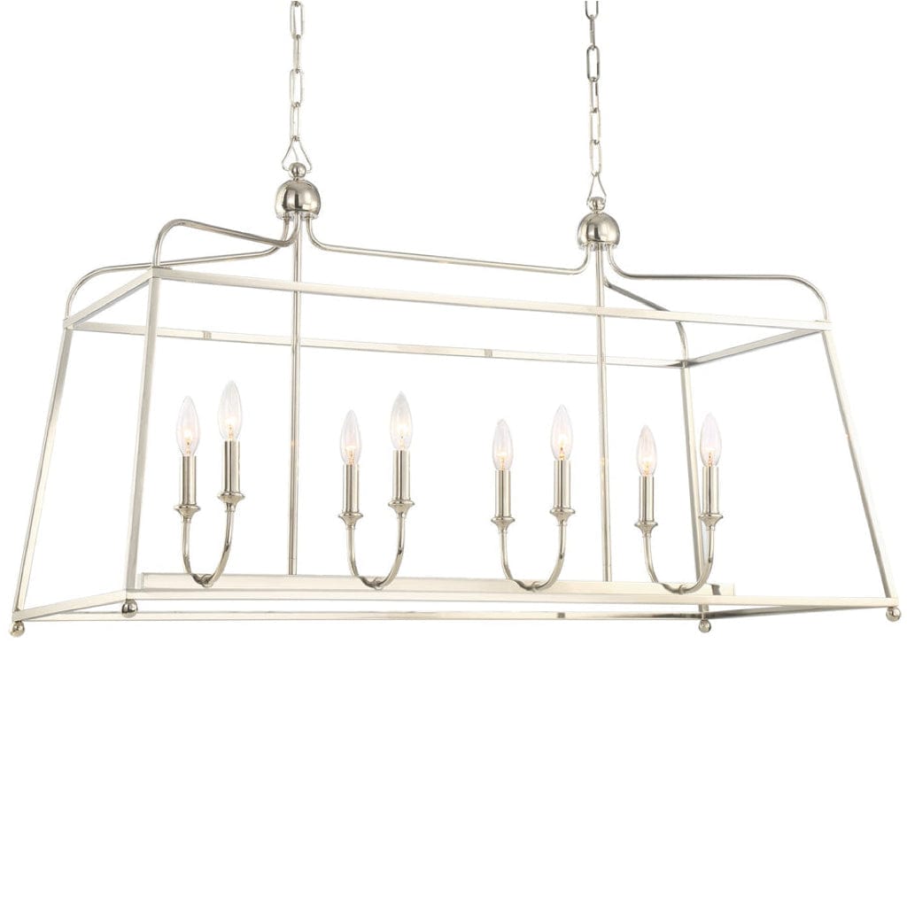Libby Langdon for Sylvan 8 Light Chandelier Chandelier 2249-PN_NOSHADE 633779042843