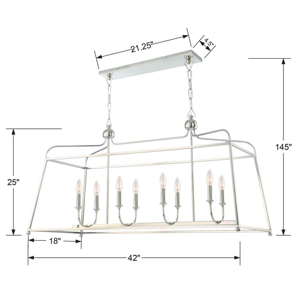 Libby Langdon for Sylvan 8 Light Chandelier Chandelier