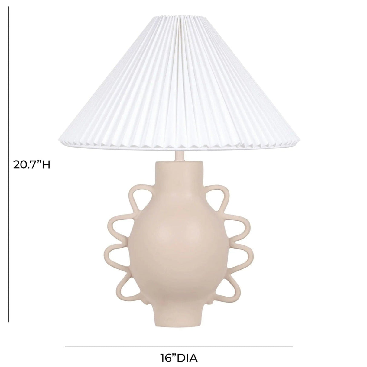 Lighting by BLU Hazza Pleated Table Lamp Table Lamps