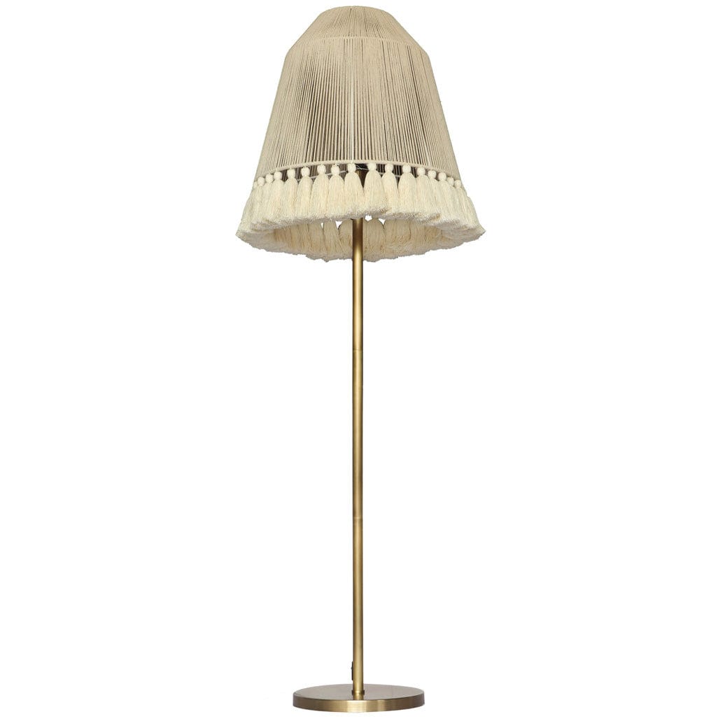 Lighting by BLU June Floor Lamp Floor Lamp with woven shade