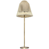 Lighting by BLU June Floor Lamp Floor Lamp with woven shade