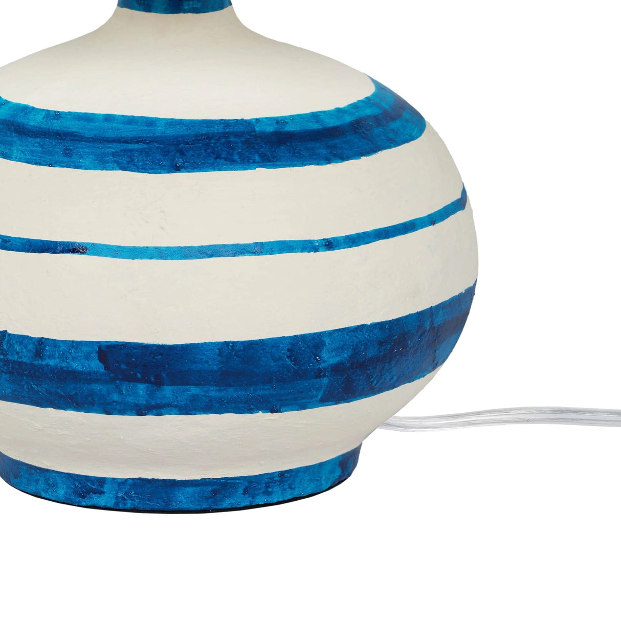 Lighting by BLU Positano Striped Papier Mache Table Lamp Table Lamps