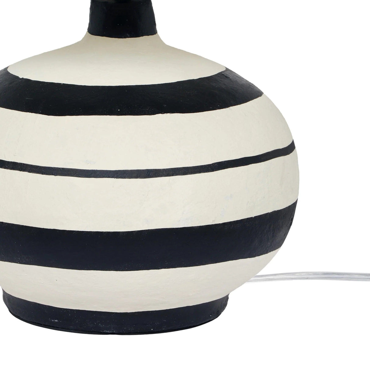 Lighting by BLU Positano Striped Papier Mache Table Lamp Table Lamps