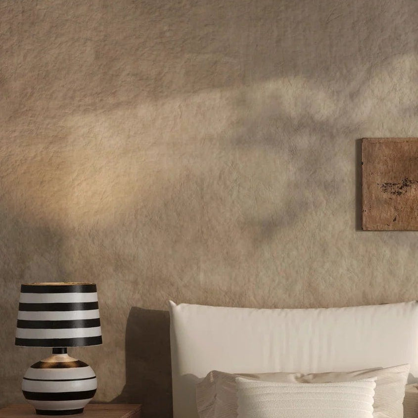 Lighting by BLU Positano Striped Papier Mache Table Lamp Table Lamps