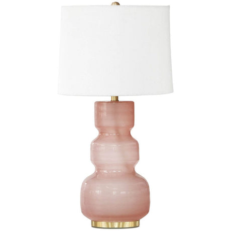 Lighting by BLU Winter Pink Glass Table Lamp Pink Glass Table Lamp TOV-G18478