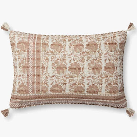 Loloi Pillow - Blush/Multi Pillows loloi-PLL0116-WHEAT-MULTI-DOWN-1626
