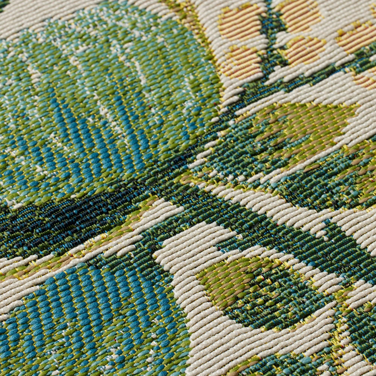 Loloi Rifle Paper Co. Blue Botanical Woven Wall Art rifle-paper-BLUEB-ART