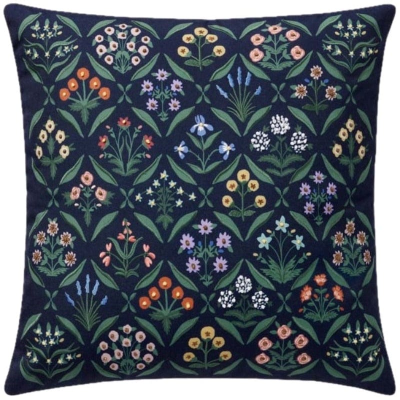 Loloi Rifle Paper Co. Estee Pillow Pillows rifle-paper-PRP0055-NAVY-COVER