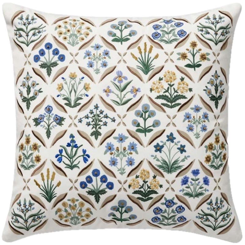 Loloi Rifle Paper Co. Estee Pillow Pillows rifle-paper-PRP0055-WHITE-COVER