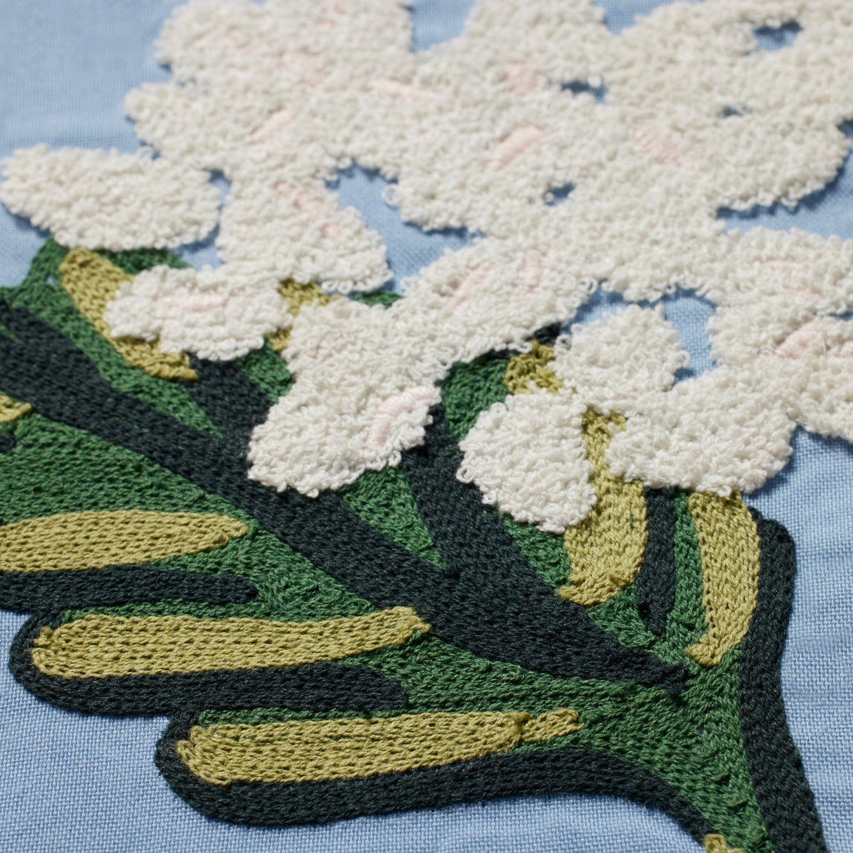 Loloi Rifle Paper Co. Hydrangea Blue Woven Wall Art