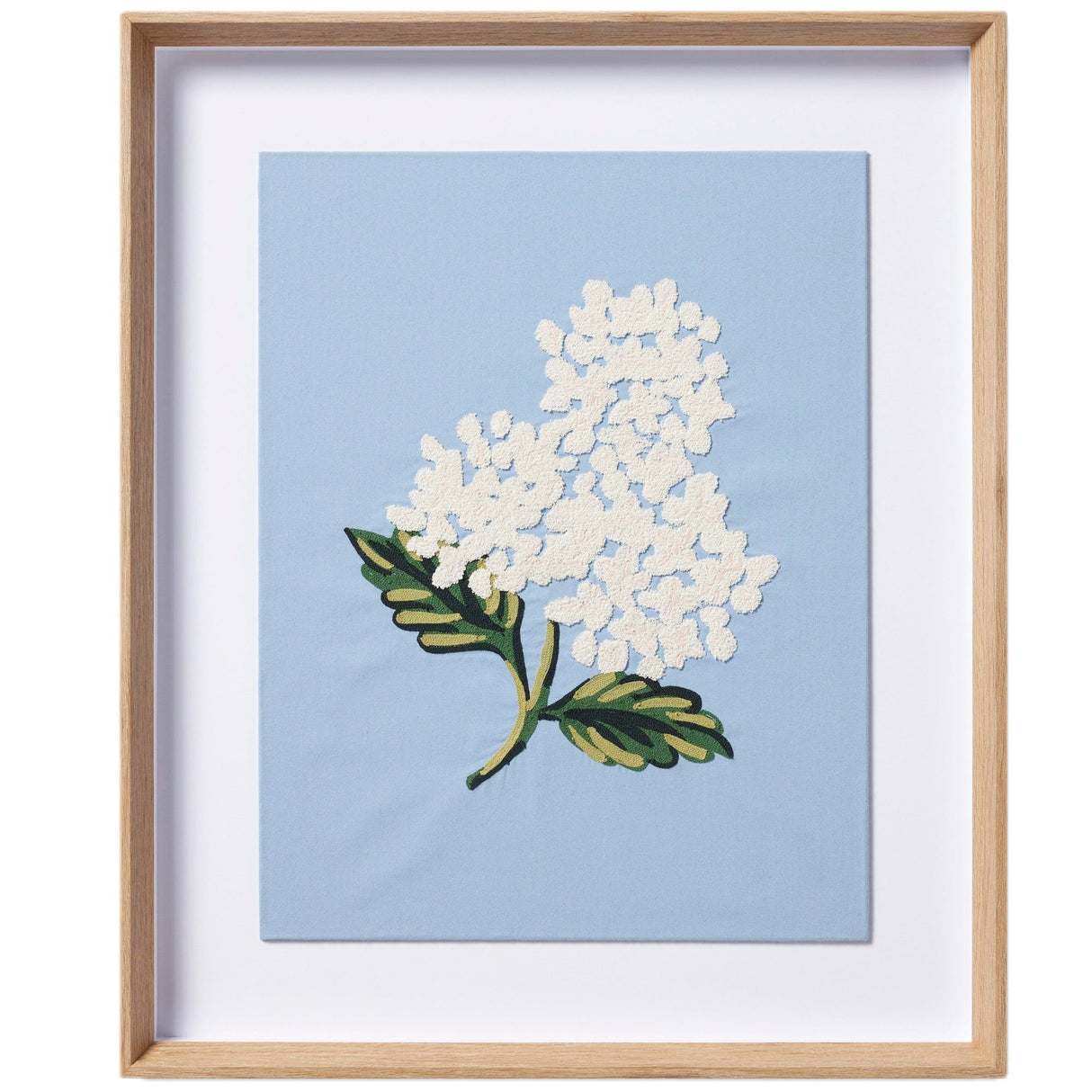 Loloi Rifle Paper Co. Hydrangea Blue Woven Wall Art