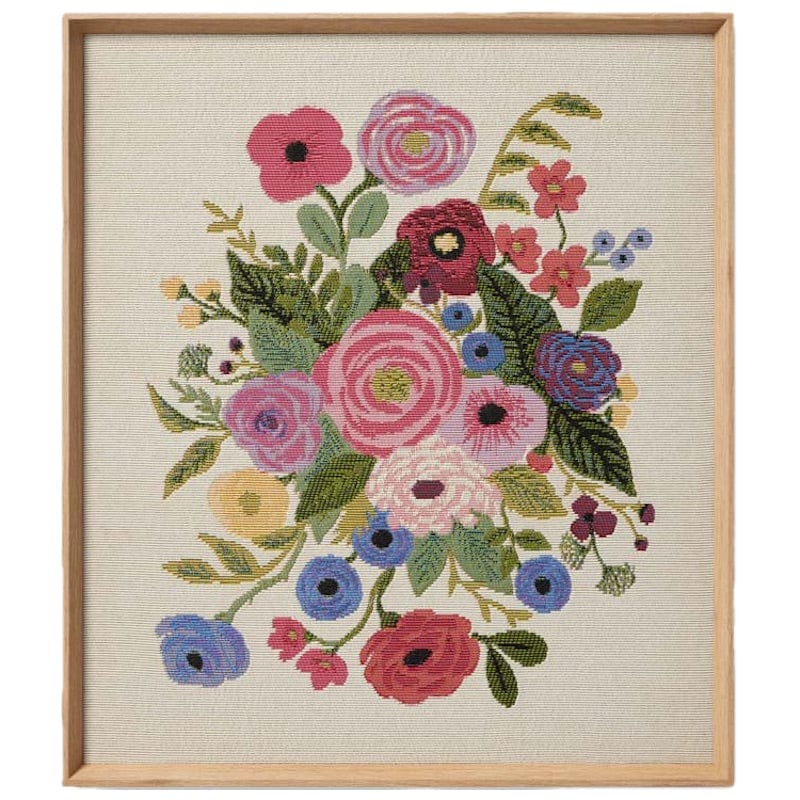 Loloi Rifle Paper Co. Juliet Rose Woven Wall Art rifle-paper-JULIE-ART