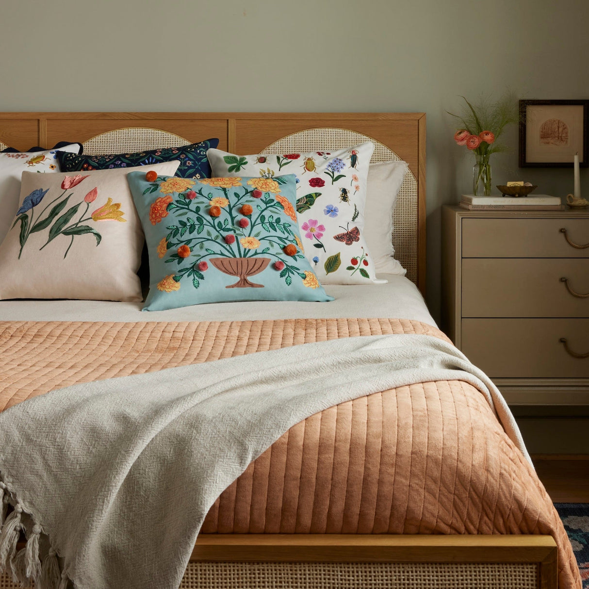 Loloi Rifle Paper Co. Tulips Pillow Pillows