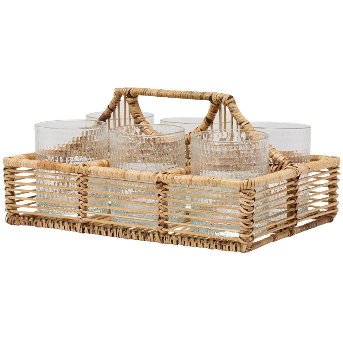 Lombard Natural Glassware Caddy Kitchen Tools BP006299 08415971061219
