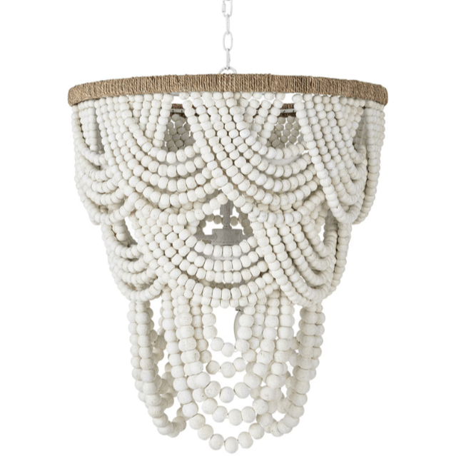 Lorelei Wood Bead Chandelier Chandelier 16-1179WT 844717036286