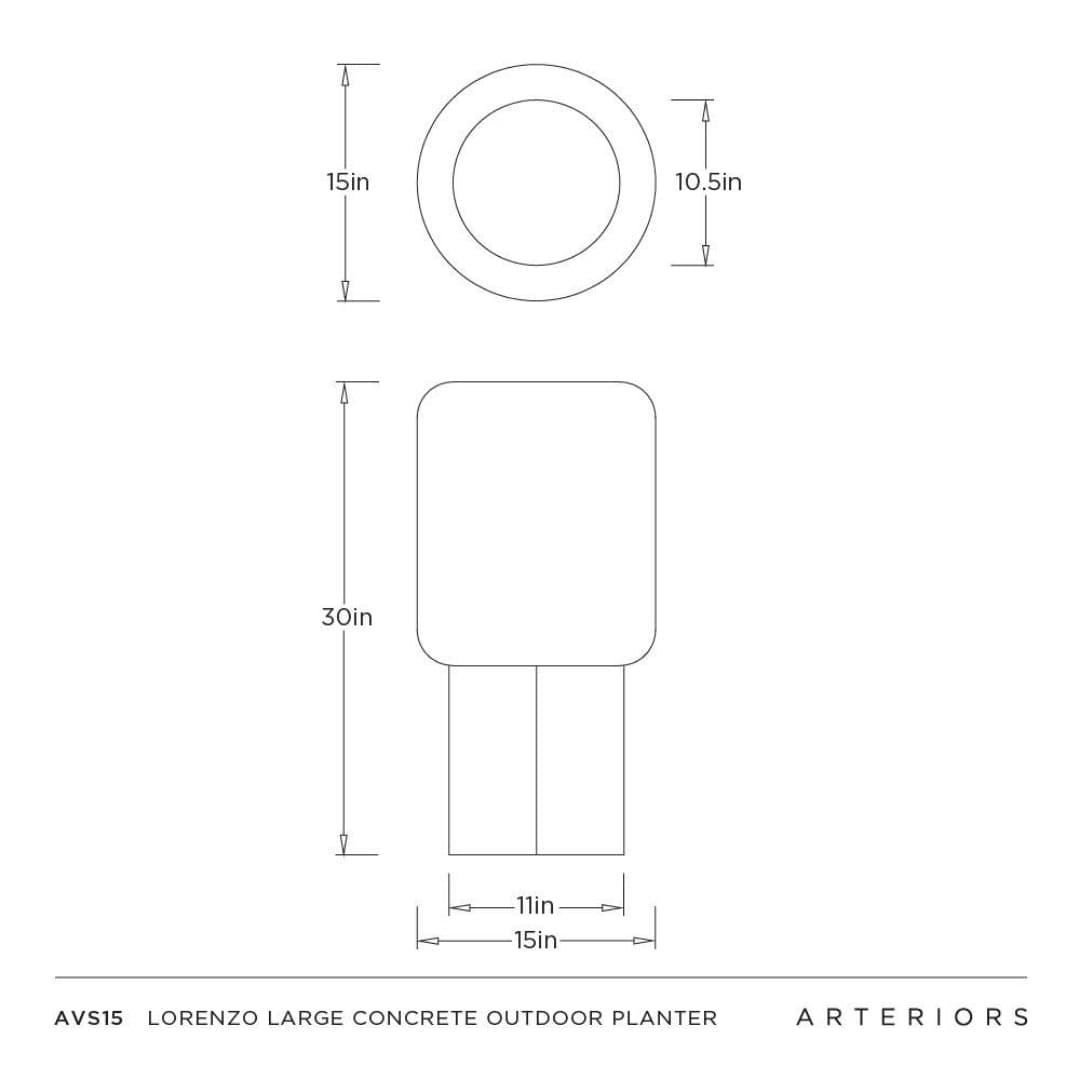 Lorenzo Concrete Outdoor Planter