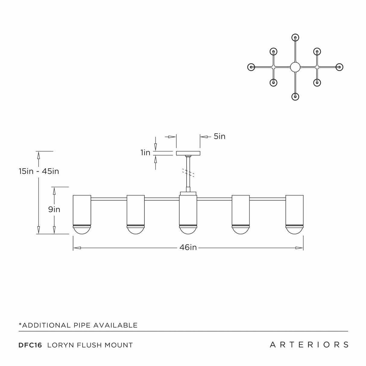 Loryn Flush Mount Flush Mount DFC16