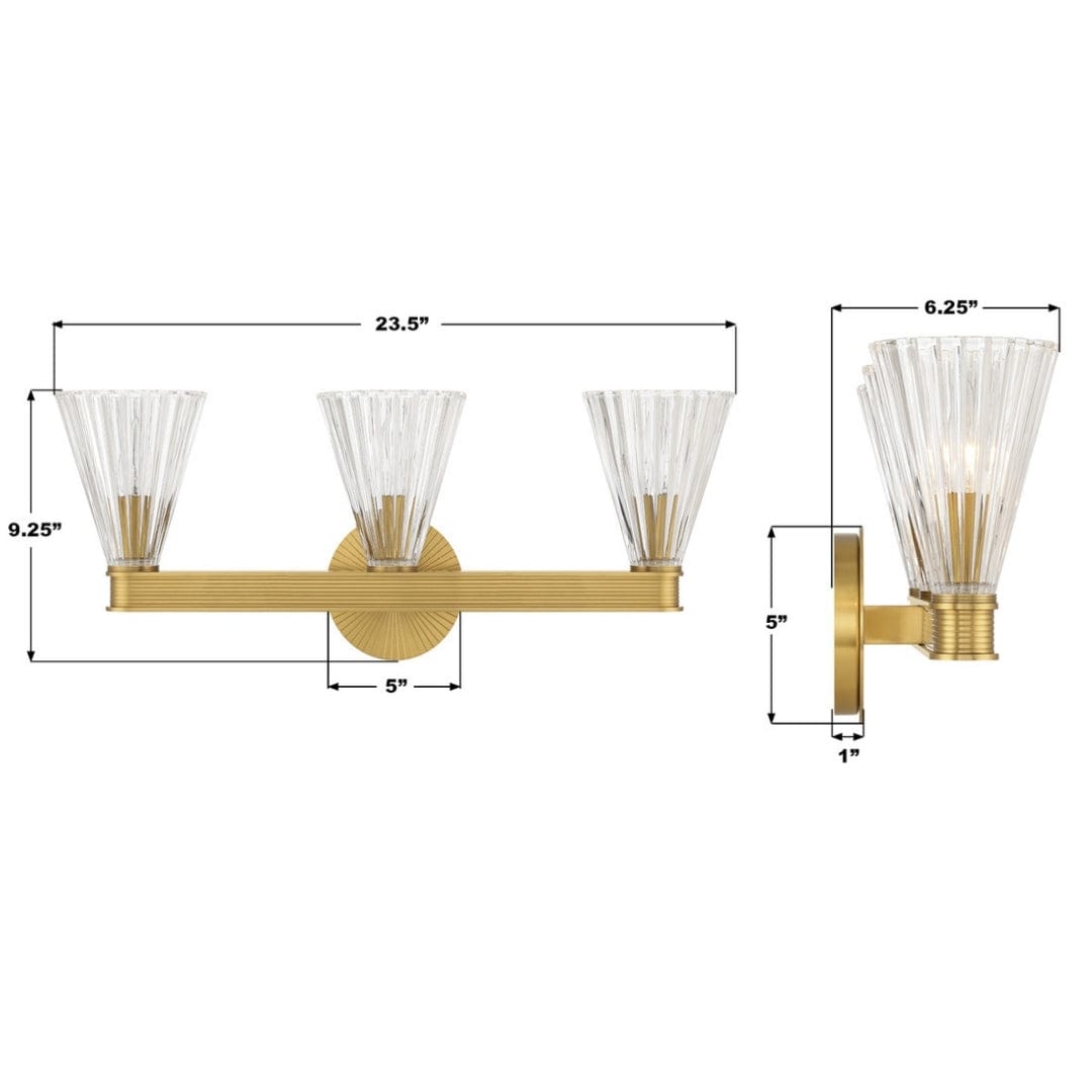 Lotus Bathroom Vanity Vanity/Bath Lights