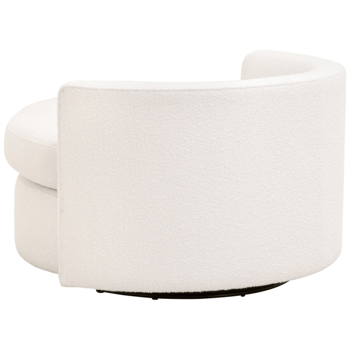 Lourne Performance Boucle Snow Swivel Sofa Chair Chairs