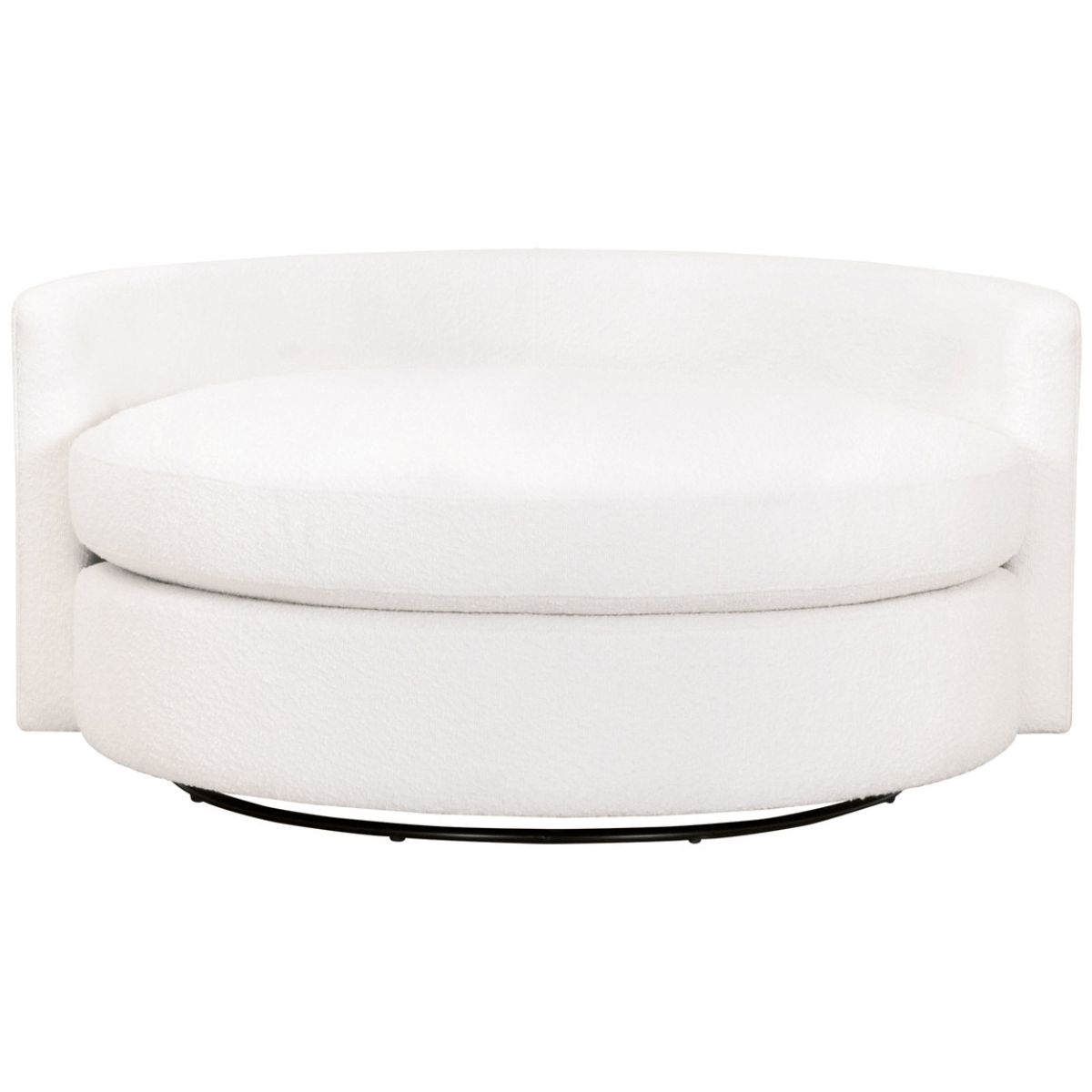 Lourne Performance Boucle Snow Swivel Sofa Chair Chairs