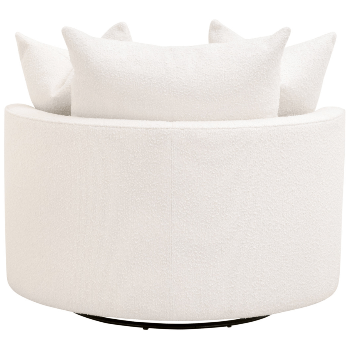 Lourne Performance Boucle Snow Swivel Sofa Chair Chairs