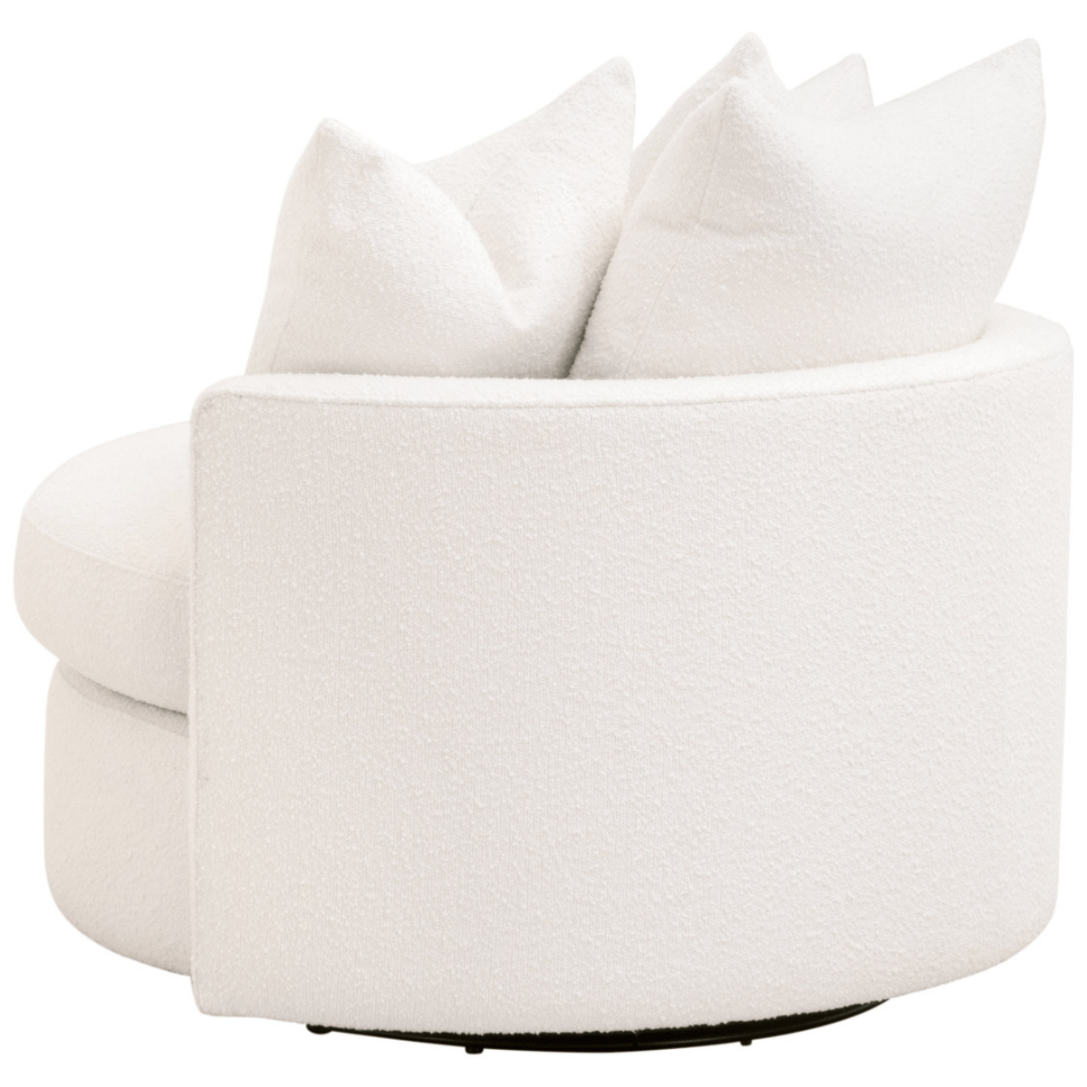 Lourne Performance Boucle Snow Swivel Sofa Chair Chairs