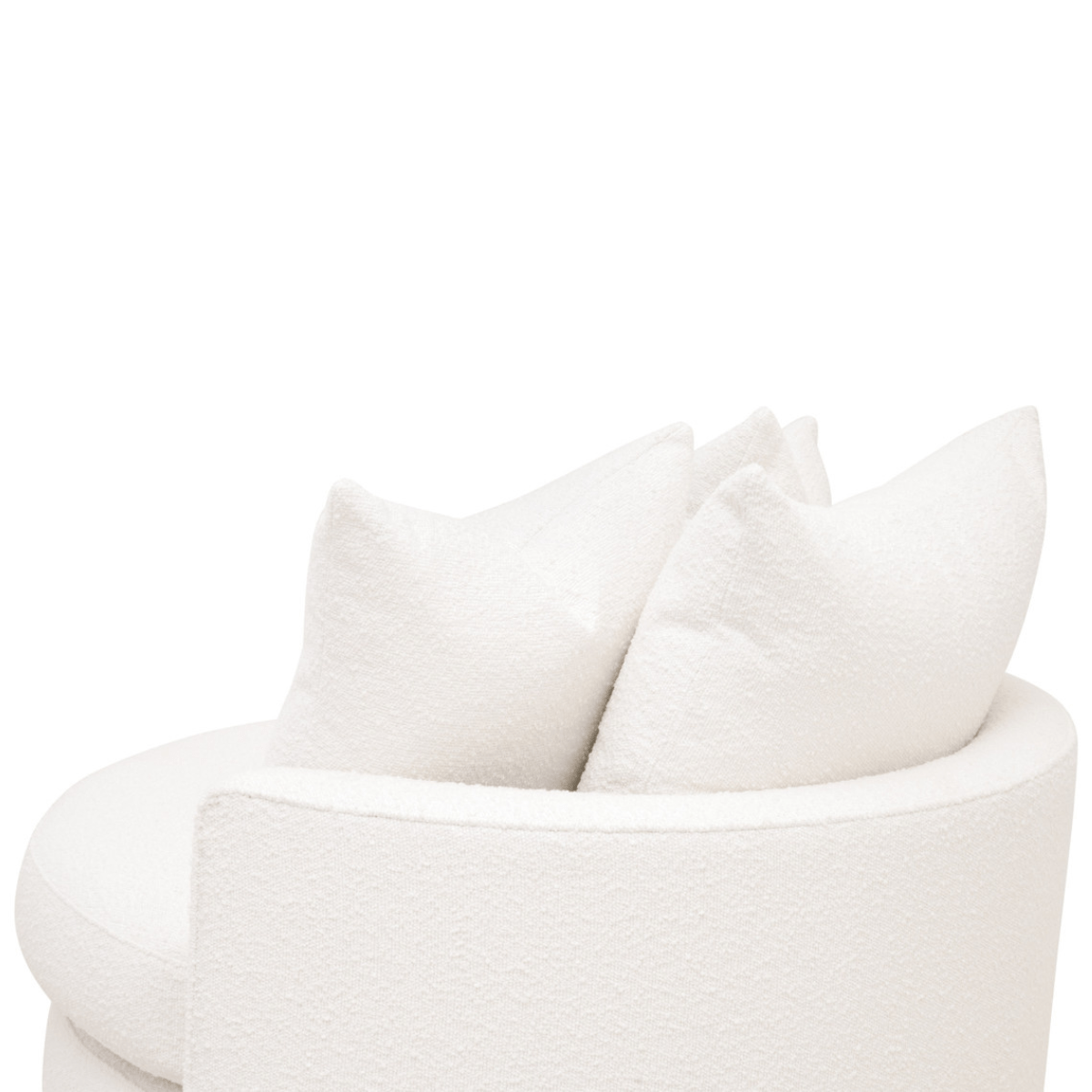 Lourne Performance Boucle Snow Swivel Sofa Chair Chairs