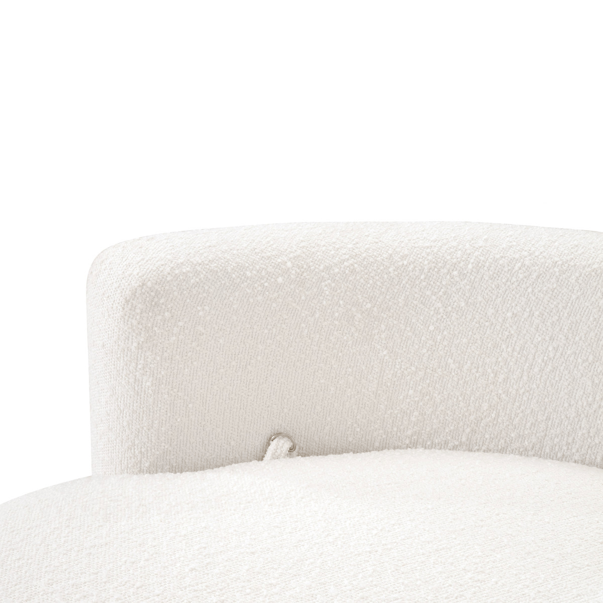 Lourne Performance Boucle Snow Swivel Sofa Chair Chairs