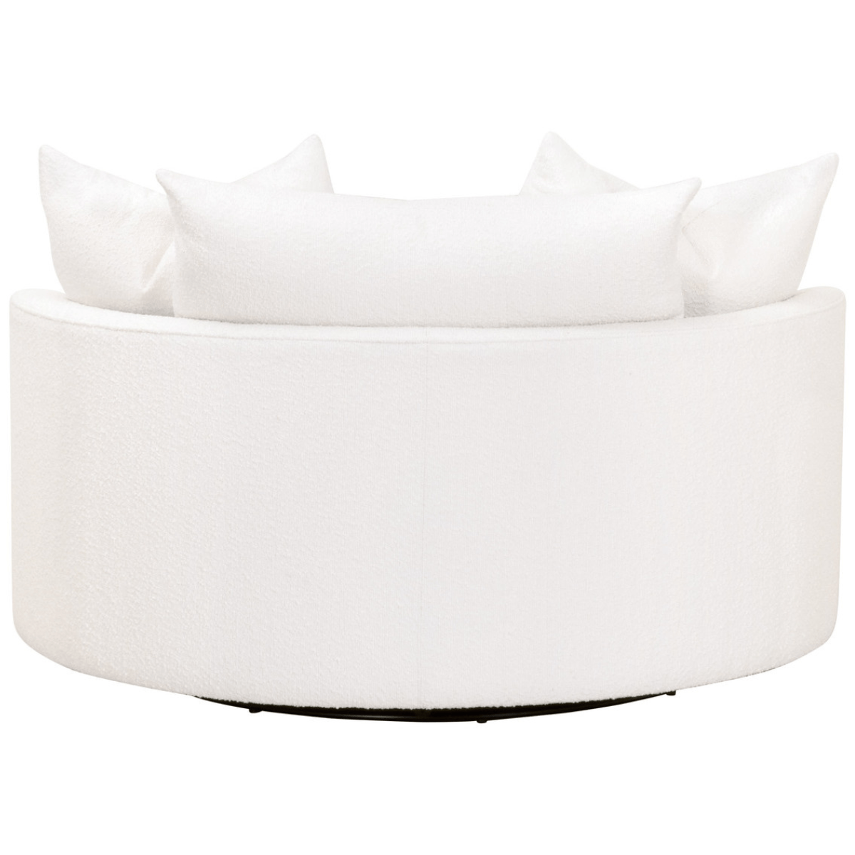 Lourne Performance Boucle Snow Swivel Sofa Chair Chairs