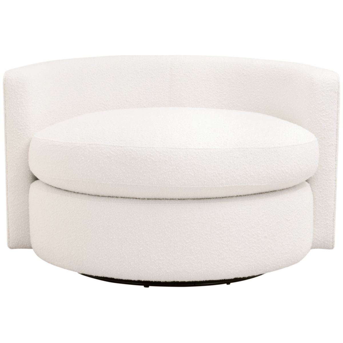 Lourne Performance Boucle Snow Swivel Sofa Chair Chairs