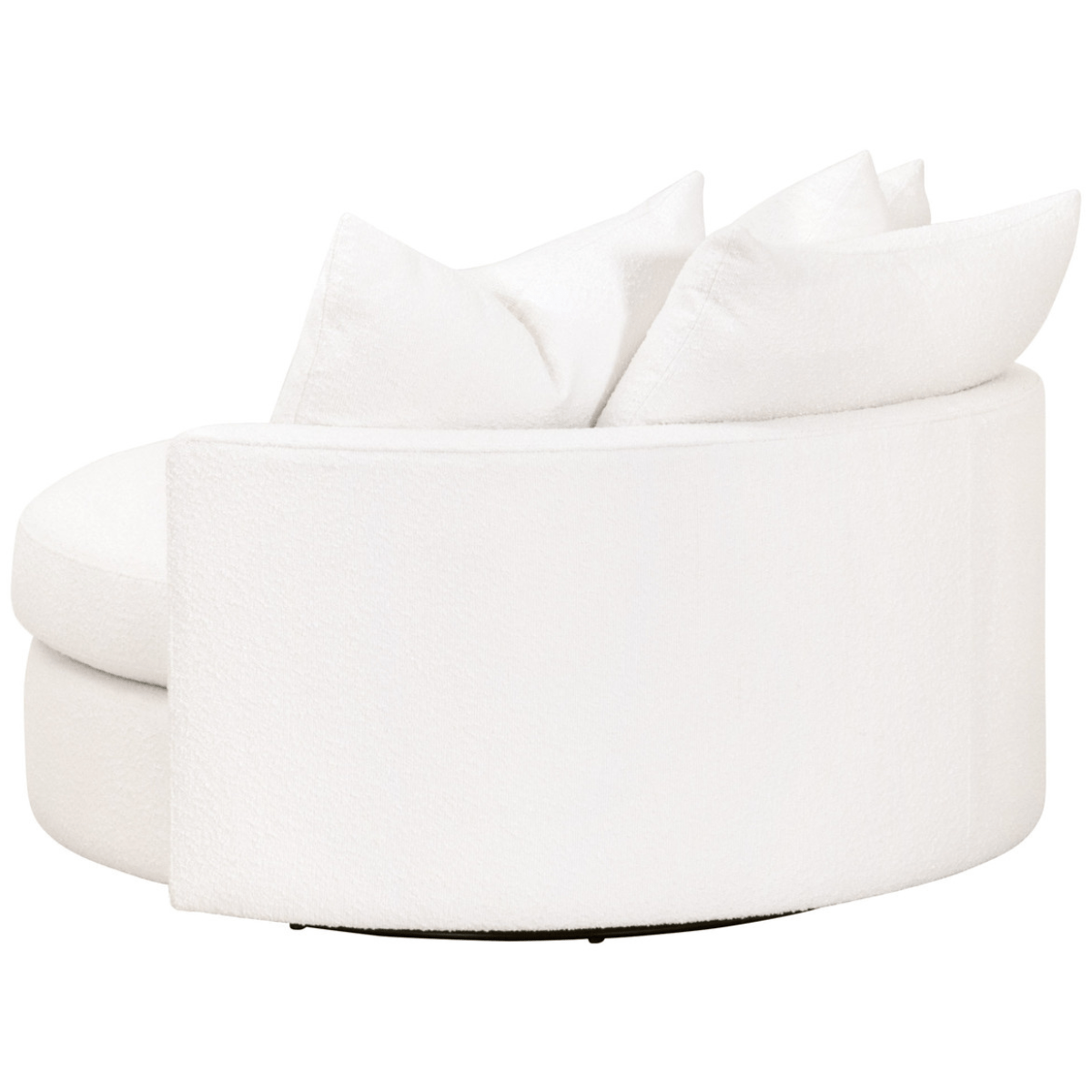 Lourne Performance Boucle Snow Swivel Sofa Chair Chairs