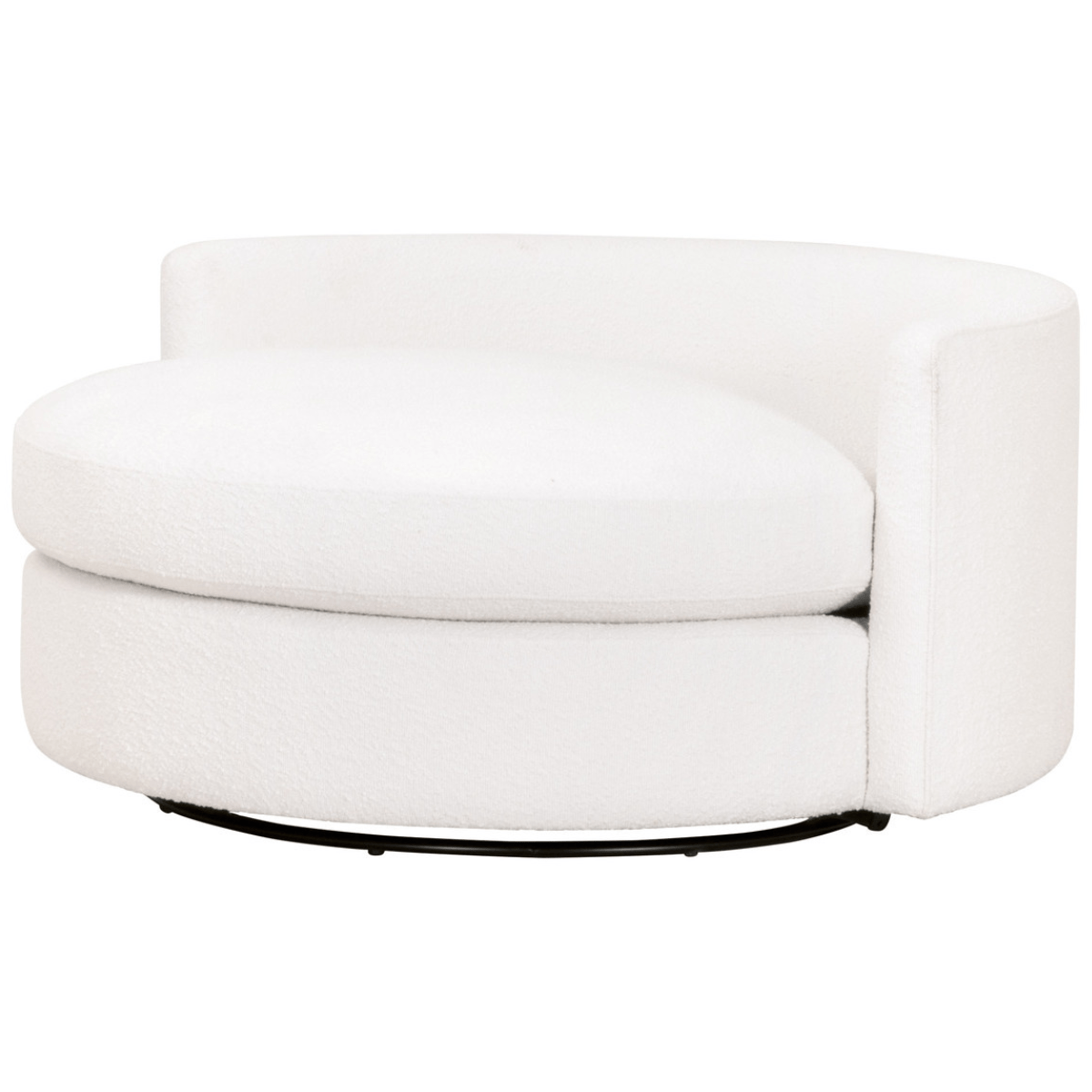 Lourne Performance Boucle Snow Swivel Sofa Chair Chairs