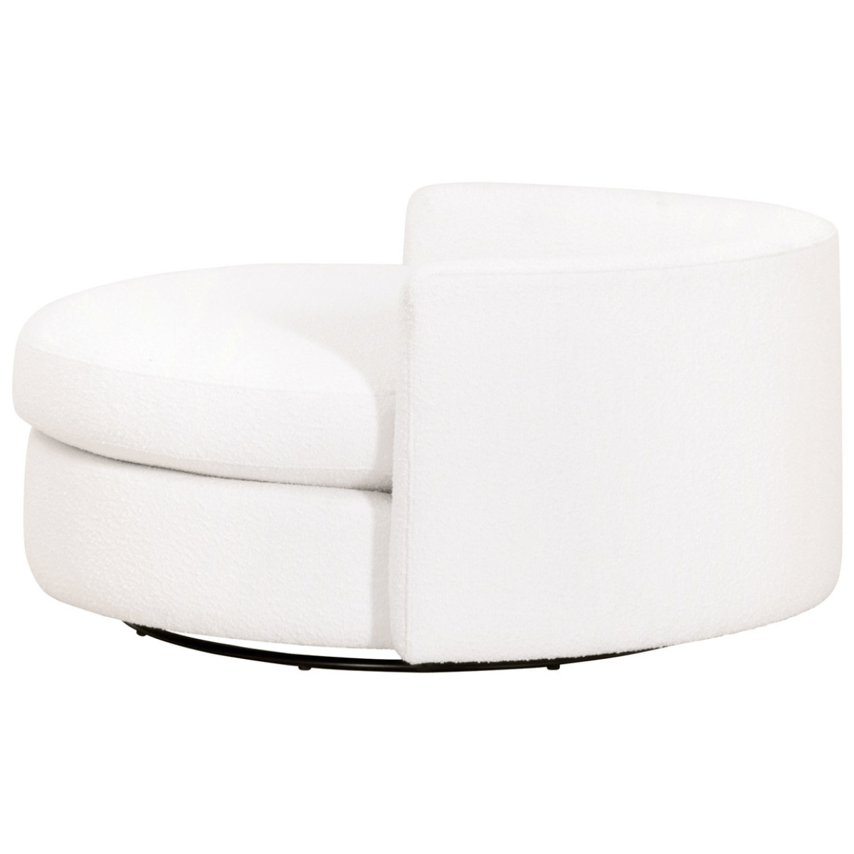 Lourne Performance Boucle Snow Swivel Sofa Chair Chairs