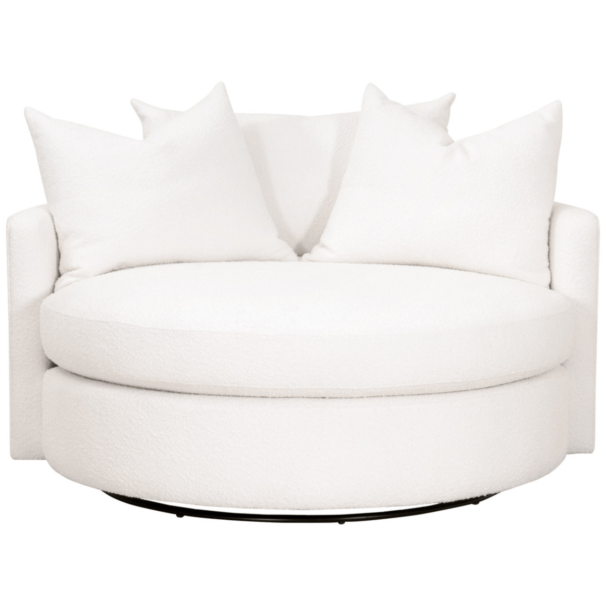 Lourne Performance Boucle Snow Swivel Sofa Chair Chairs 6644.BOU-SNO 842279148928