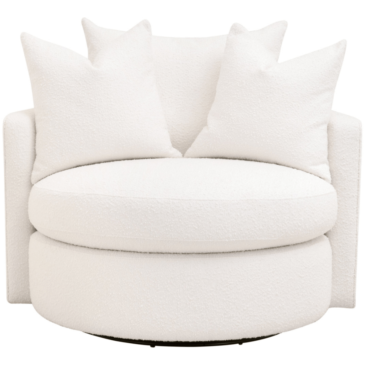 Lourne Performance Boucle Snow Swivel Sofa Chair Chairs 6644-P.BOU-SNO