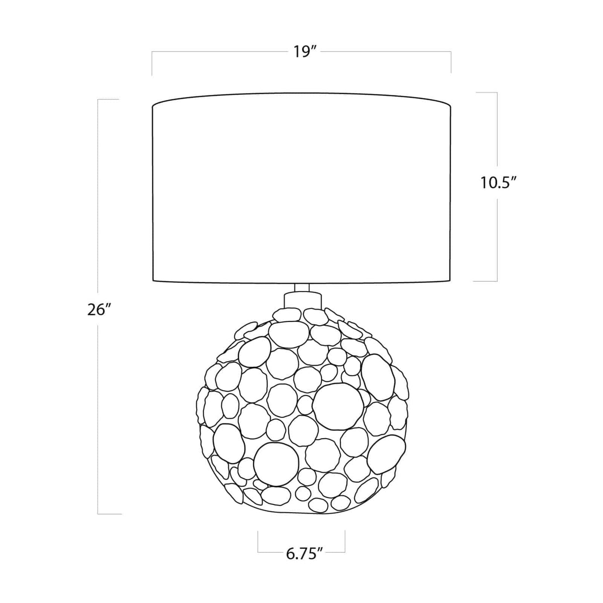 Lucia Ceramic Table Lamp Lamp 13-1366WT 844717095931