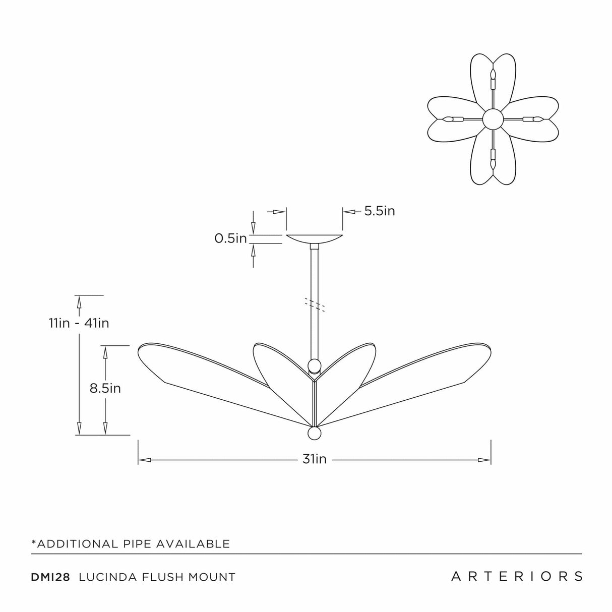 Lucinda Flush Mount Flush Mounts DMI28