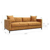 Lyndon Leigh Aldric Sofa Sofas dovetail-DOV65016-BRWN