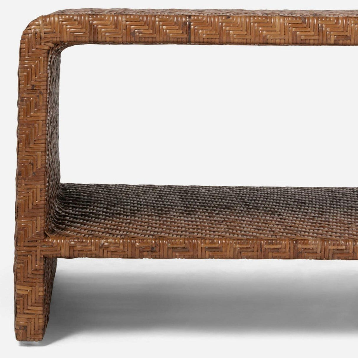 Lynette Coffee Table Wood and Rattan Coffee Table