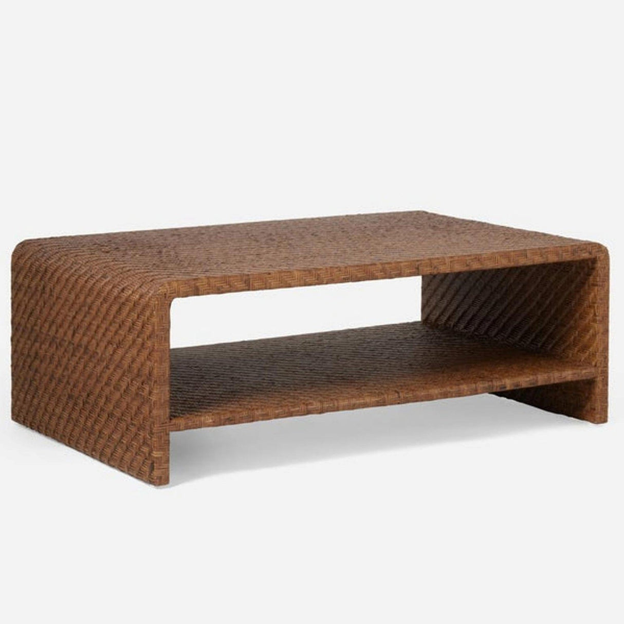 Lynette Coffee Table Wood and Rattan Coffee Table