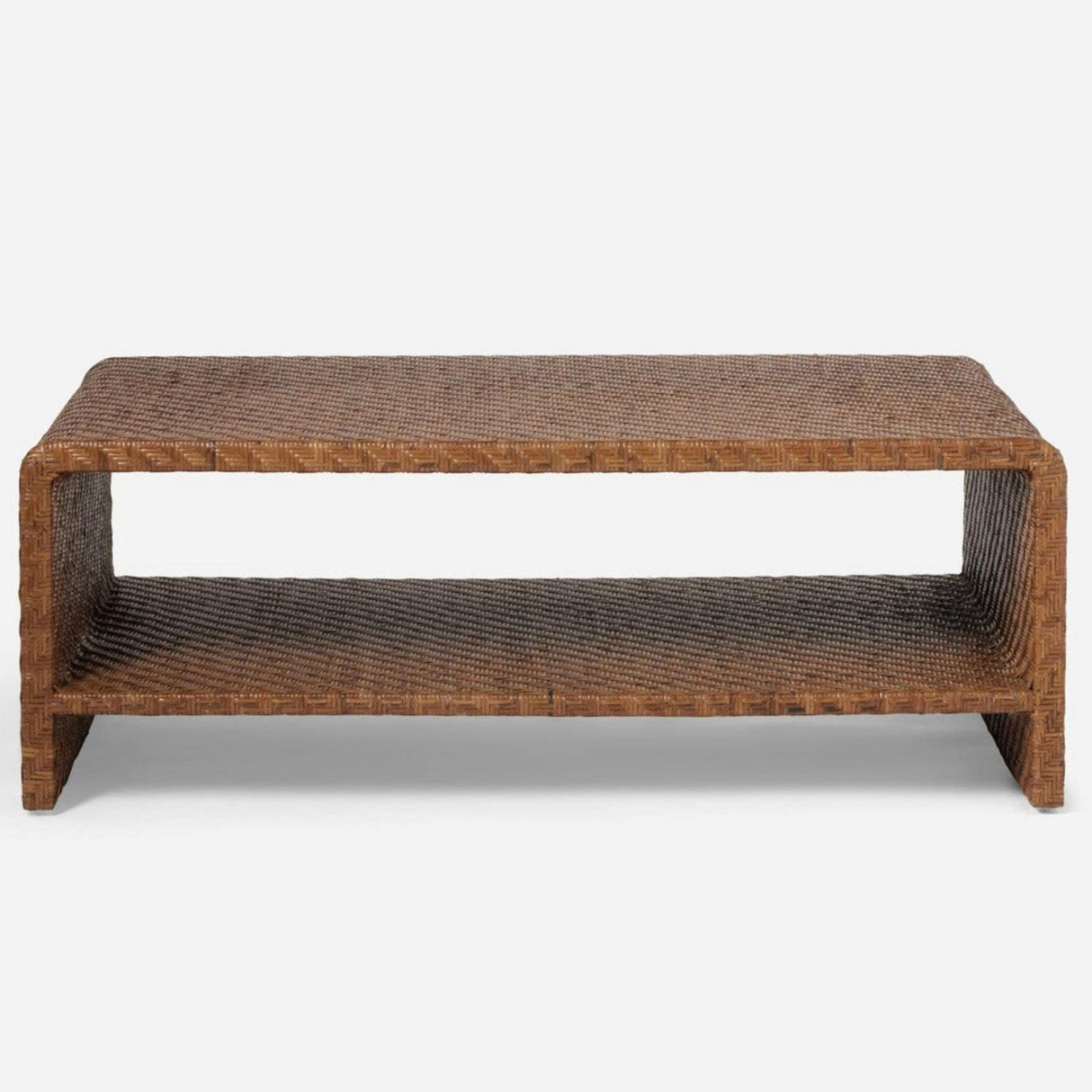 Lynette Coffee Table Wood and Rattan Coffee Table