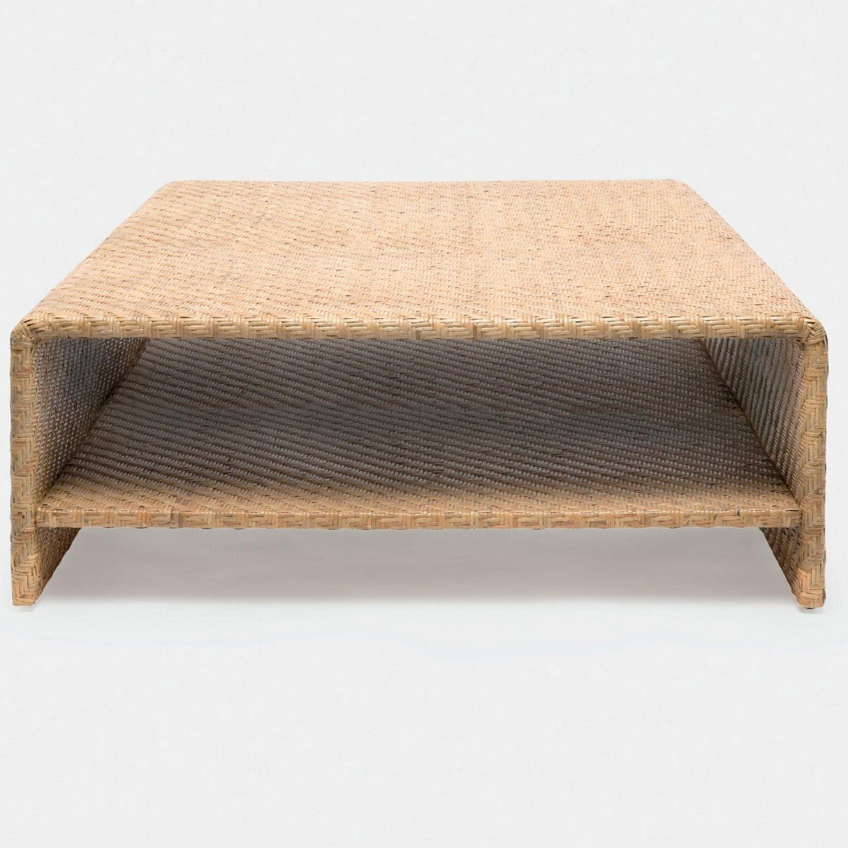 Lynette Coffee Table Wood and Rattan Coffee Table