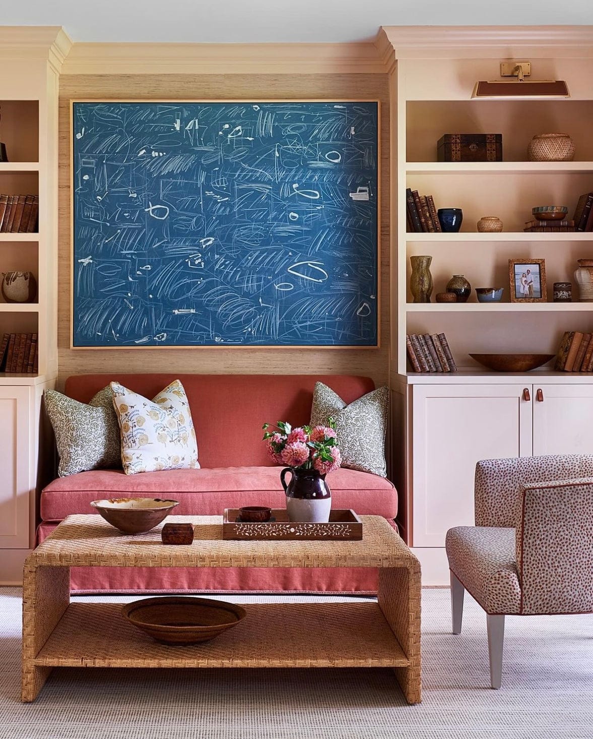 Lynette Coffee Table Wood and Rattan Coffee Table